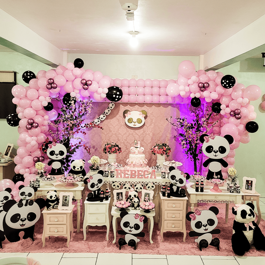Tema Panda Fofo - decoração festa infantil MinanaFest