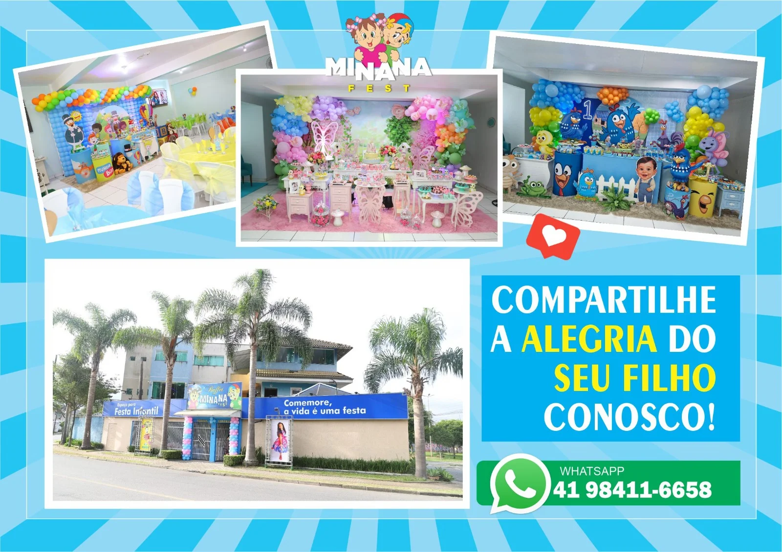 Arte conceitual 3 — espaços kids e área de festa MinanaFest